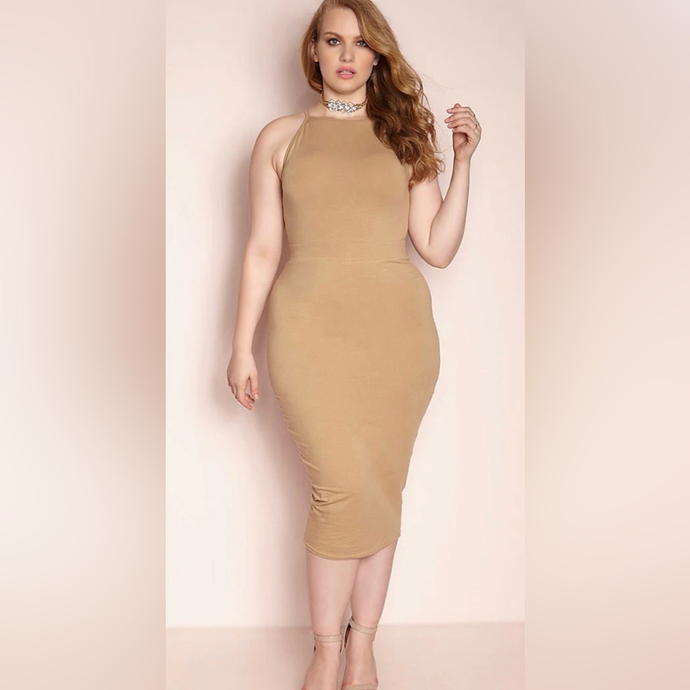 Rebdolls Tan Midi Dress